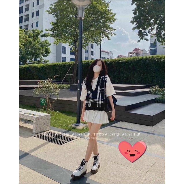 [CÓ ẢNH THẬT + VIDEO TỰ QUAY ] Áo Gile Cổ Tim Viền Đen, Vàng, Xanh From Bé Mix Đồ Siêu Iuu Luôn Nè | BigBuy360 - bigbuy360.vn