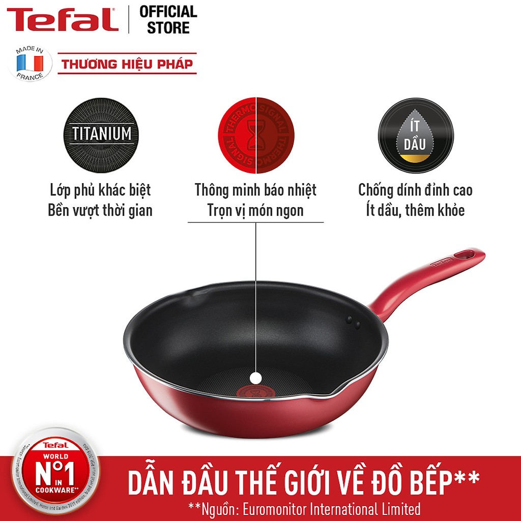 Chảo chiên chống dính sâu lòng Tefal So Chef 24cm (G1358495) - Chất lượng cao, giá tốt, hàng chính hãng, bảo hành 24 năm