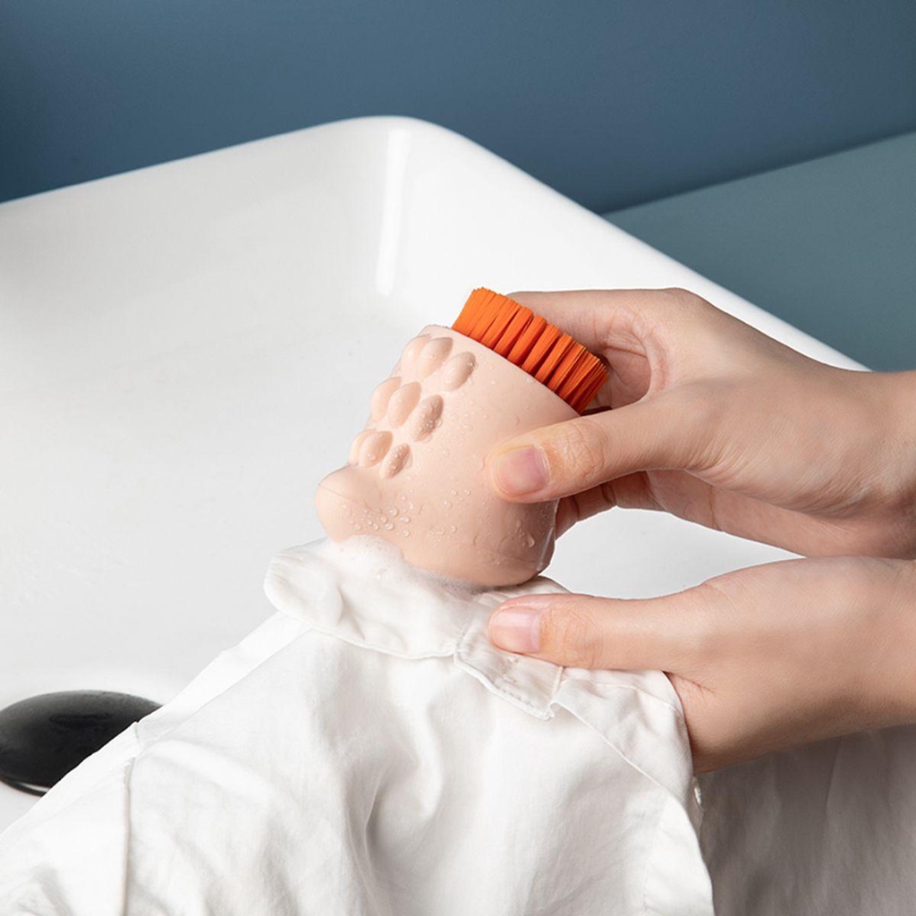 Bàn Chải Giặt Giày Bằng Silicon Lông Mềm Hình Khủng Long Đa Năng