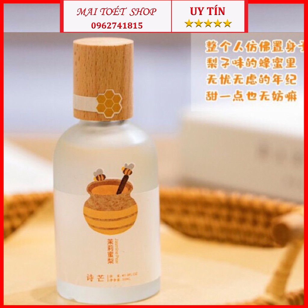 [Săn Sale]Nước hoa Body Mist Shimang nắp gỗ thân chai mờ 50ml