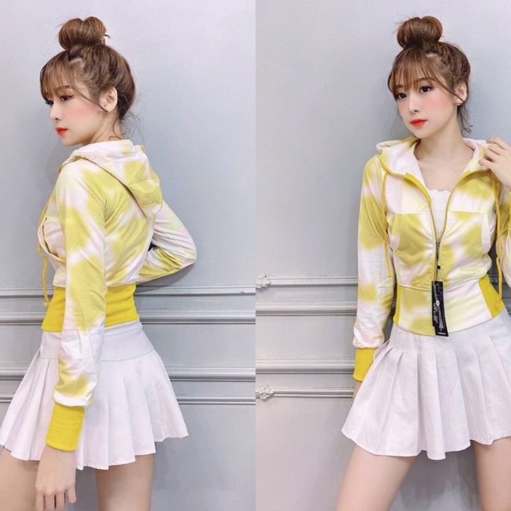 Áo Khoác Nữ Thun Loang Có Nón Mẫu Mới Sành Điệu Đậm Chất Thời Trang | BigBuy360 - bigbuy360.vn