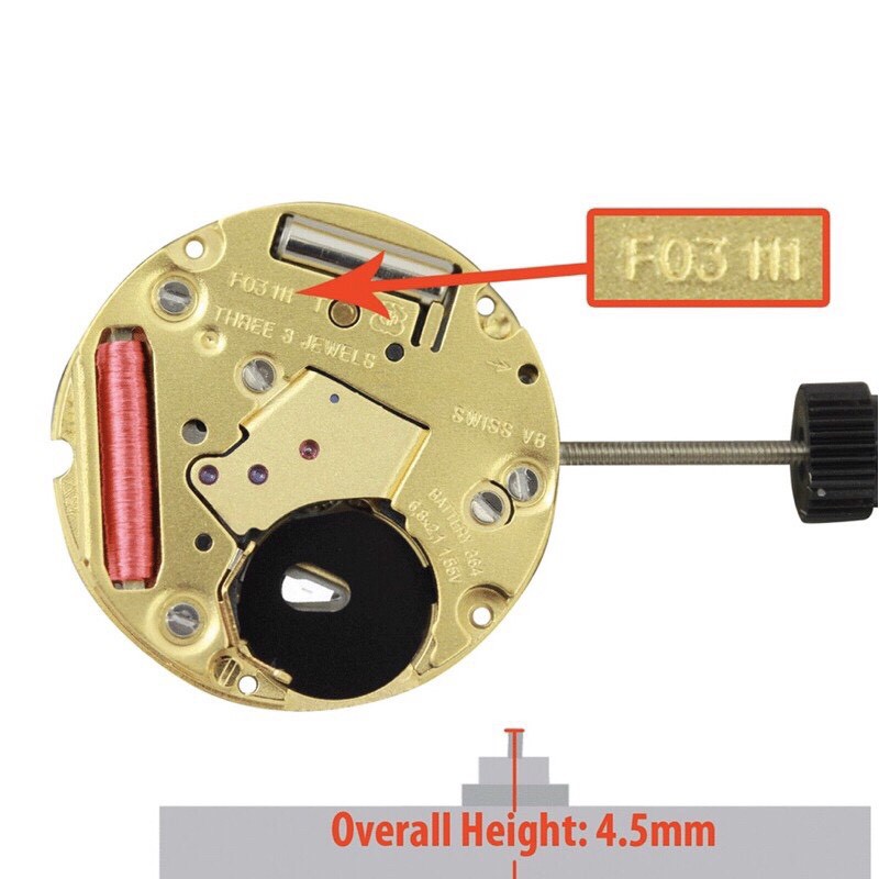 Máy đồng hồ đeo tay Eta Thụy Sỹ Cao cấp F06 111 - F03 111 - F04 111