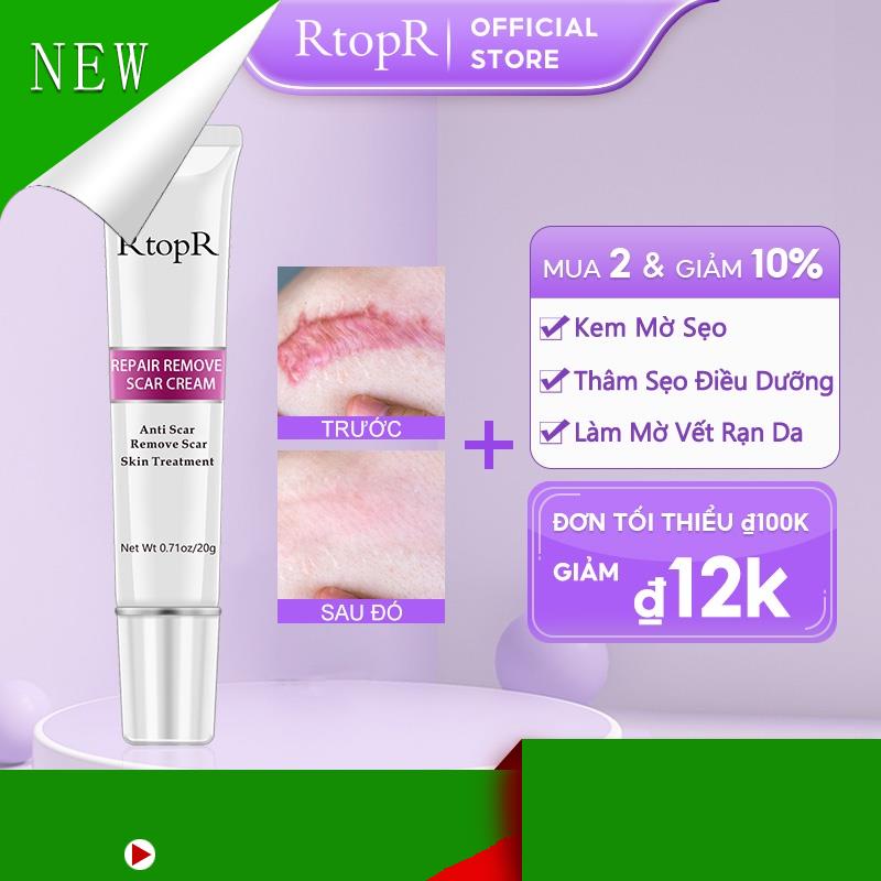 Kem bôi xoá sẹo RtopR làm mờ sẹo vết rạn chai cải thiện các nốt mụn đầu đen dưỡng ẩm làm trắng da 20g