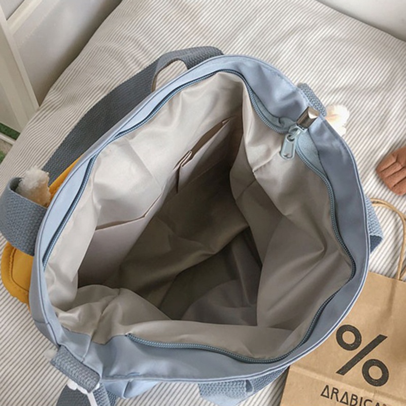 Túi Tote Đeo Chéo Một Bên Vai Sức Chứa Lớn Màu Kẹo Phong Cách Nhật Bản Dễ Thương Cho Nữ Thanh Thiếu Niên