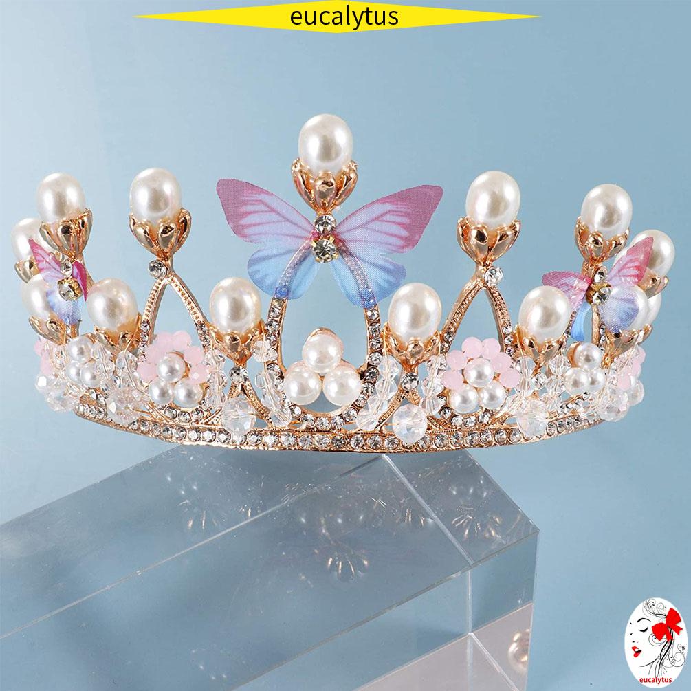 Eutus Mô Hình Phụ Kiện Catwalk Cho Bé Gái|Băng Đô Hình Vương Miện Công Chúa Cho Bé Gái|Băng Đô Ngọc Trai