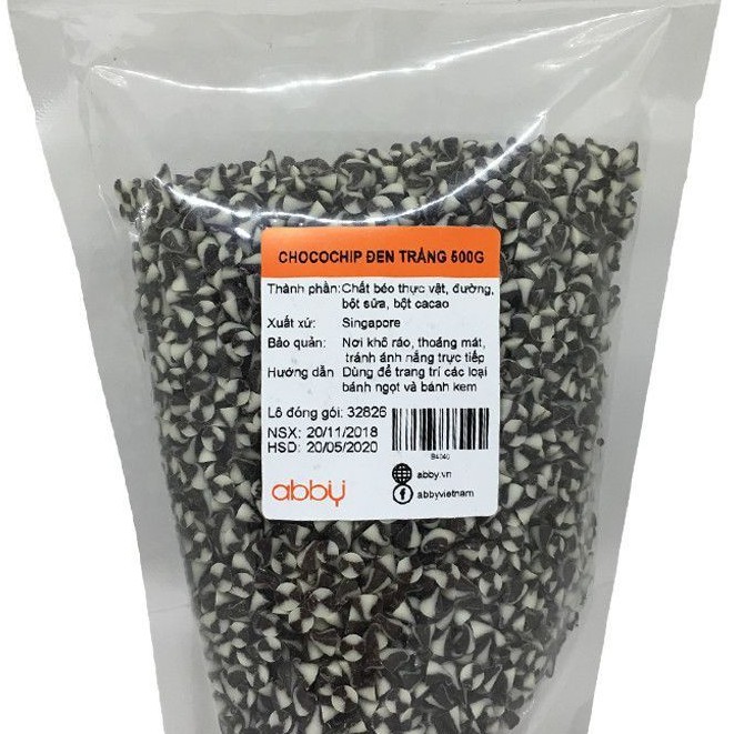 CHOCOCHIP ĐEN TRẮNG GÓI 500G