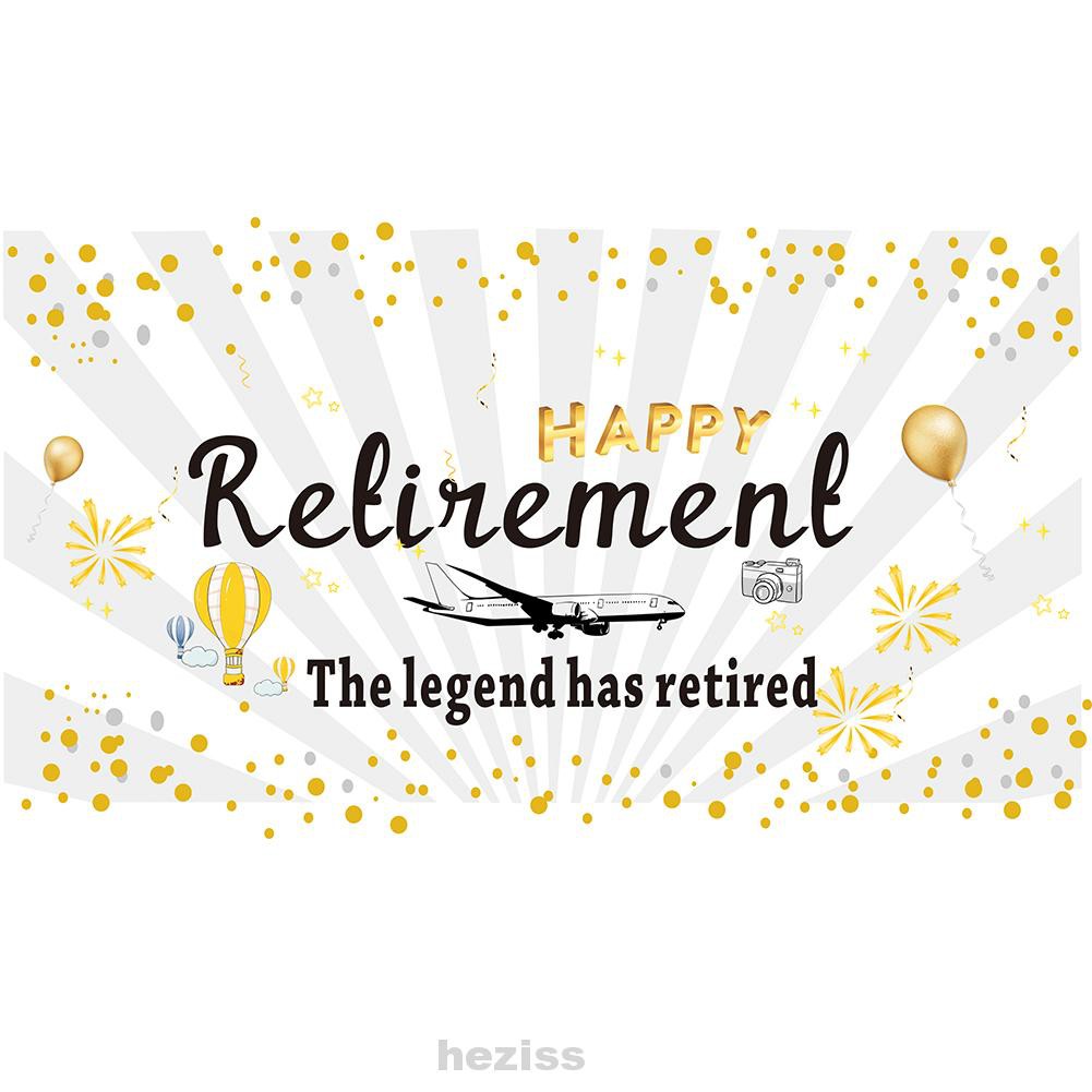 Banner Họa Tiết Chữ Happy Retirement Chống Mài Mòn Có Thể Gấp Gọn Và Giặt Rửa