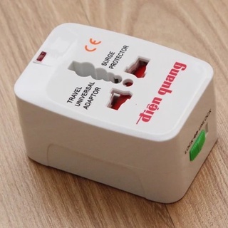  Ổ cắm du lịch ổ cắm chuyển đổi 3 chấu ra 2 chấu và ngược lại chân xéo. ổ cắm điện quang tiện dụng 