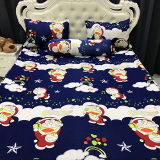 Bộ drap thun hàn quốc đôremon cho bé ( 4 màu)