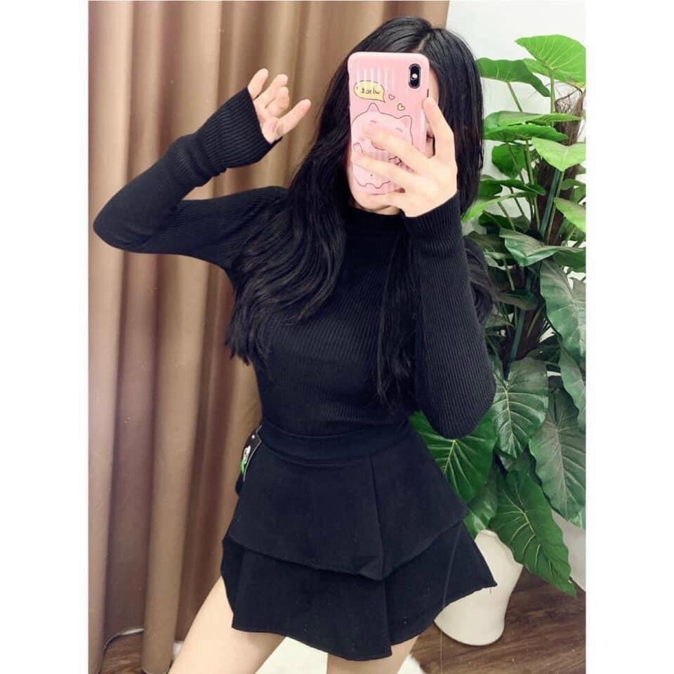 [ÁO DỆT KIM] Áo Len Nữ Cổ 3 Phân, Áo Len Tăm Hàng Loại 1 Len Mềm Pha Lông Mịn FREESIZE, AN01