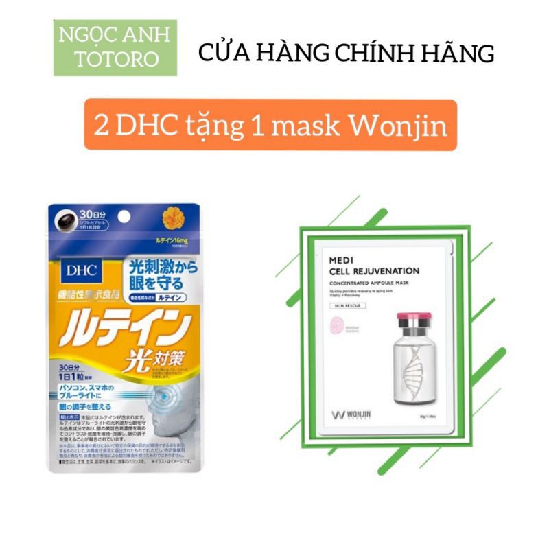 Viên uống chống ánh sáng xanh 30 ngày DHC tặng mặt nạ Wonjin