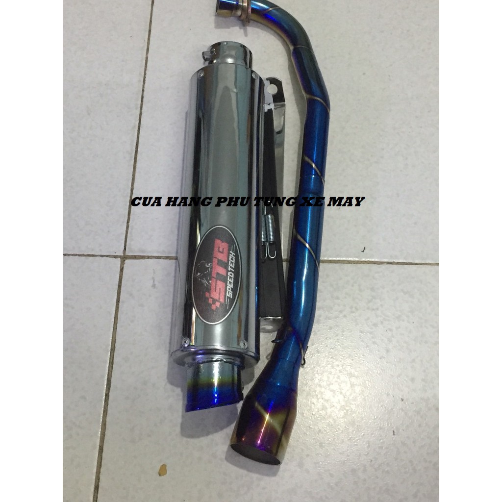 Pô STB F1 gắn xe Dream, Wave, Sirius, Cup ( kèm cổ titan + pát treo + lò xo )
