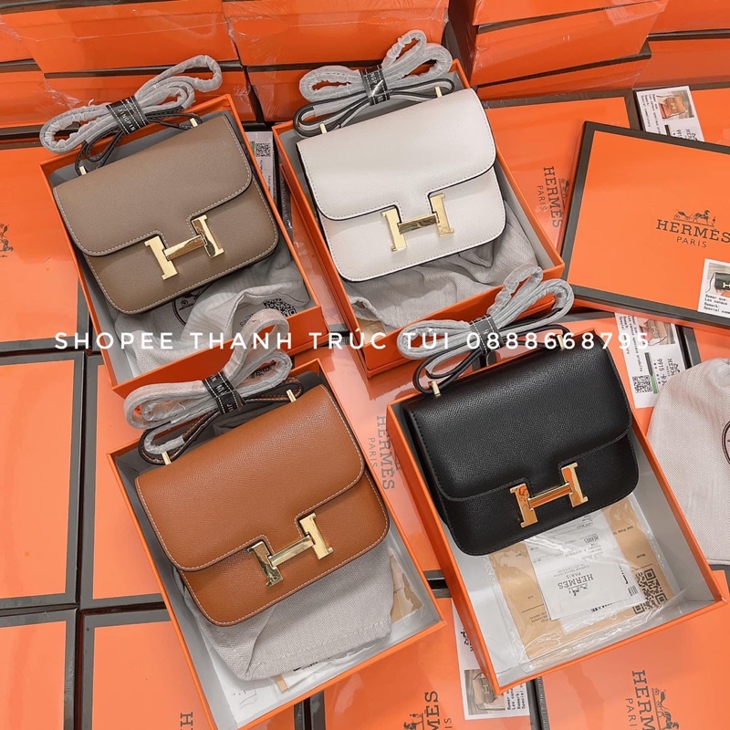 Túi xách chữ H da sần size 18cm siêu hot 2022 (ẢNH THẬT, có hộp)