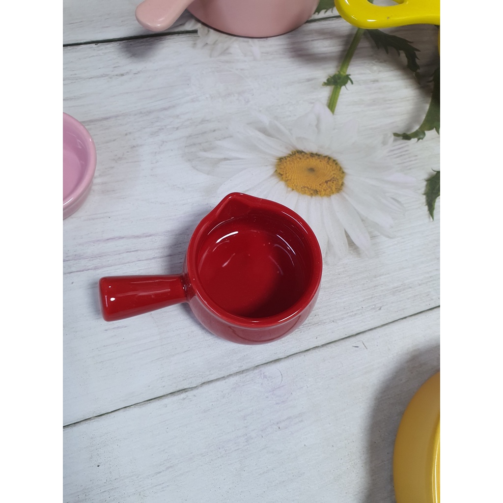 🥝Chảo mini, chảo rót mini gốm sứ tráng men cao cấp🥝