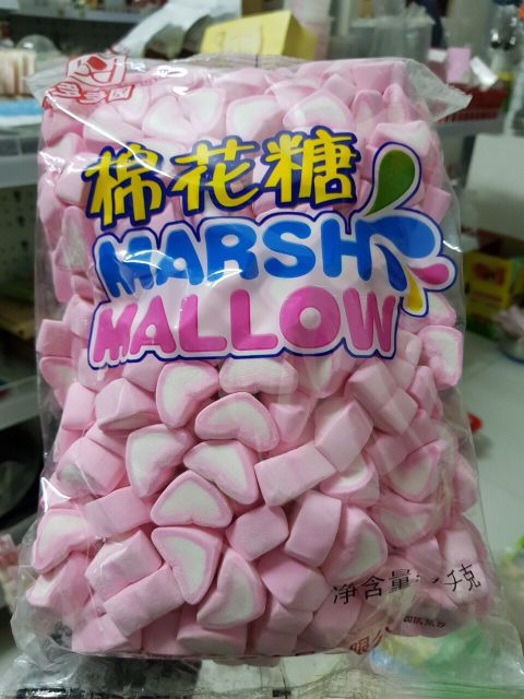 Kẹo marshmallow gói 1kg( còn màu trắng và mích màu)