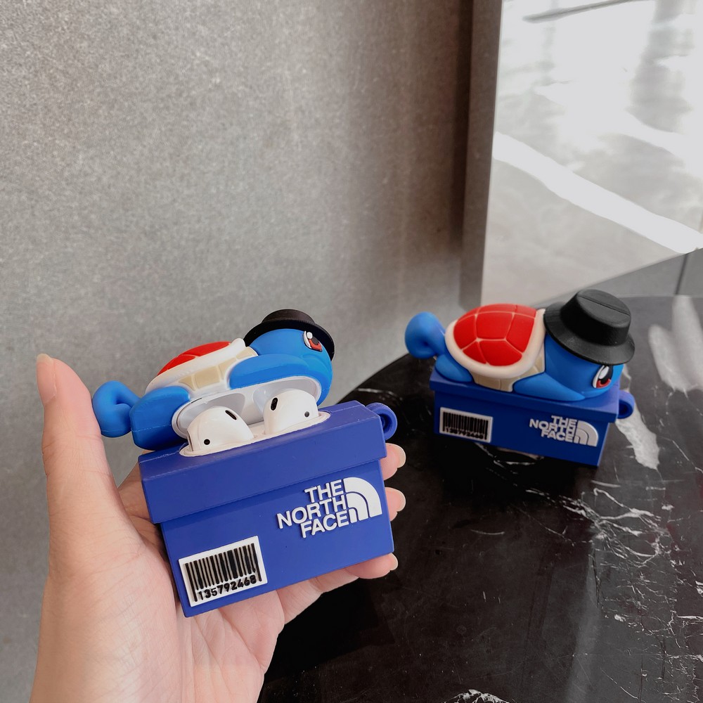 Dễ Thương Vỏ Bảo Vệ Hộp Sạc Tai Nghe Airpods 1 2 Pro Bằng Silicon Hình Máy Chơi Game Nintendo Ash 'Squirtle Pokemon Đáng Yêu Bảo Vệ 360 Độ