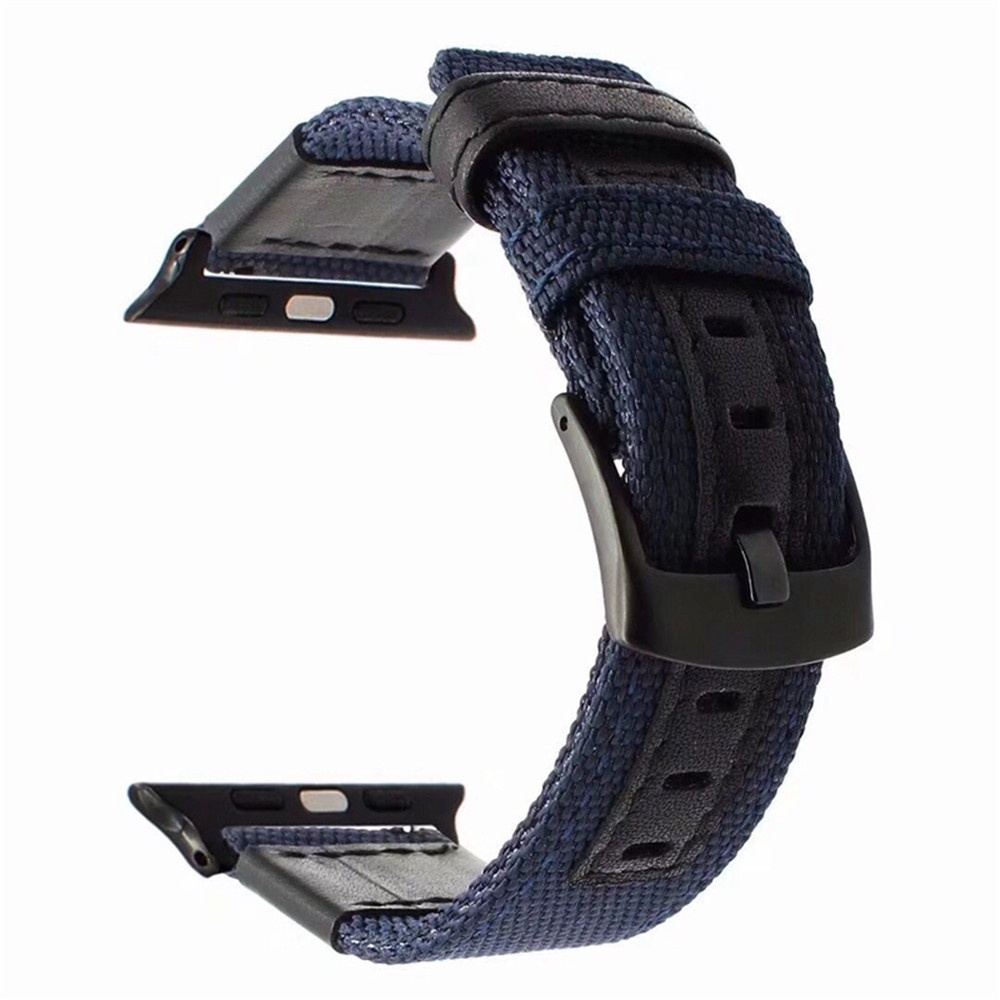 Dây Đeo Vải Canvas Dệt Nylon Cho Đồng Hồ Thông Minh Apple Watch 7 41mm 45mm 40mm 44mm 42mm 38mm Series 6 5 4 3 se