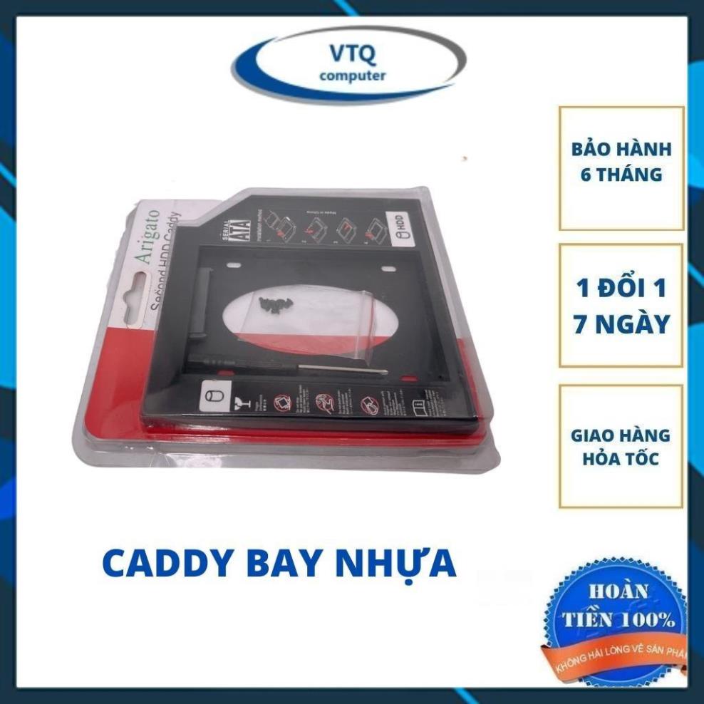 Caddy Bay HDD SSD SATA 3 9.5mm/12.7mm (NHỰA)- Khay ổ cứng thay thế ổ DVD