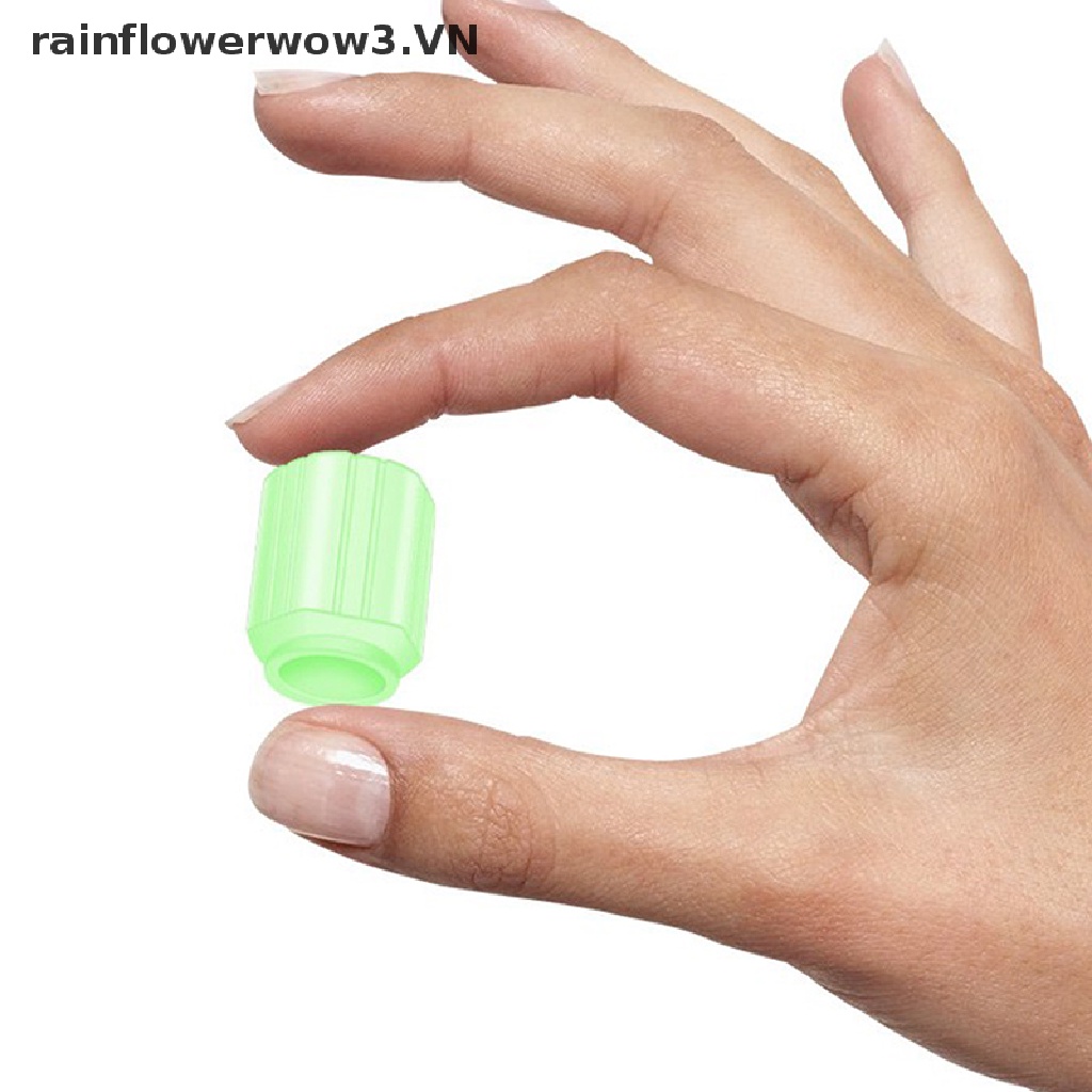 Set 4 nắp van nhựa ABS chống bụi màu dạ quang trang trí đa năng
