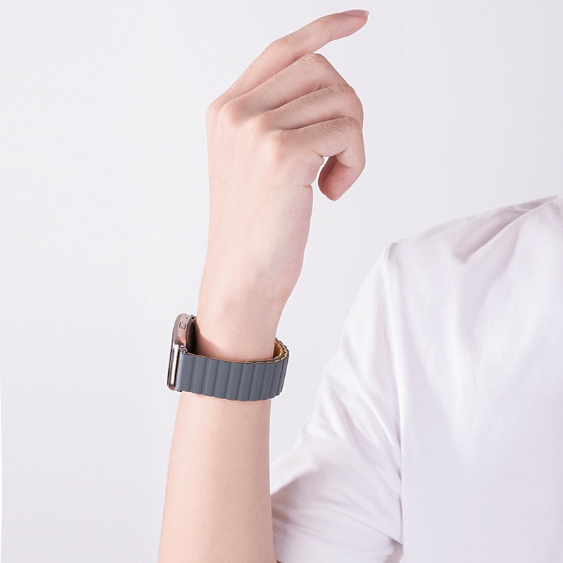 Dây Đeo Silicone Khóa Nam Châm Cho Đồng Hồ Thông Minh Huawei Watch Fit 2