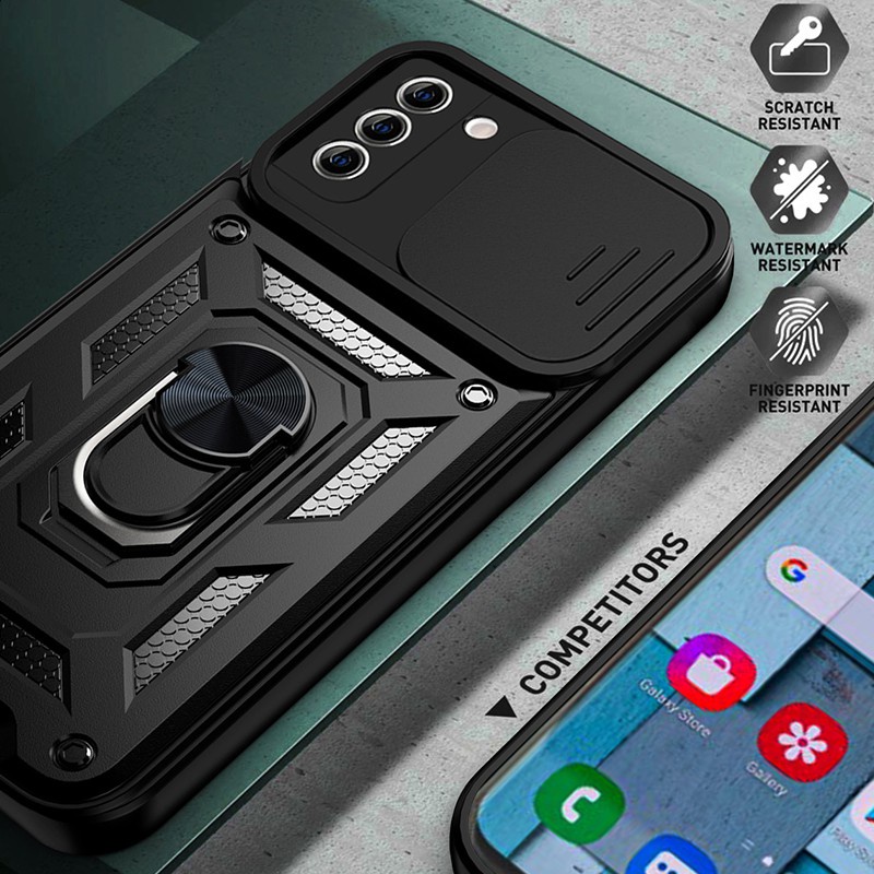 Ốp Điện Thoại PC+TPU Kiểu Giáp Có Thanh Trượt Bảo Vệ Camera Cho Samsung Galaxy Note 20 Ultra Galaxy S22 Ultra Galaxy S21 FE Galaxy A42 5G A51 5G A32 5G