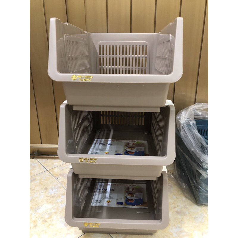 kệ để đồ nhựa VIệt Nhật cao cấp , kệ đựng đồ gấp gọn nhựa Việt Nhật free ship