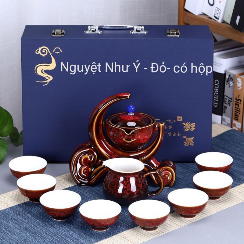 Qùa tặng sang trọng- Bộ ấm chén Nguyệt Như Ý
