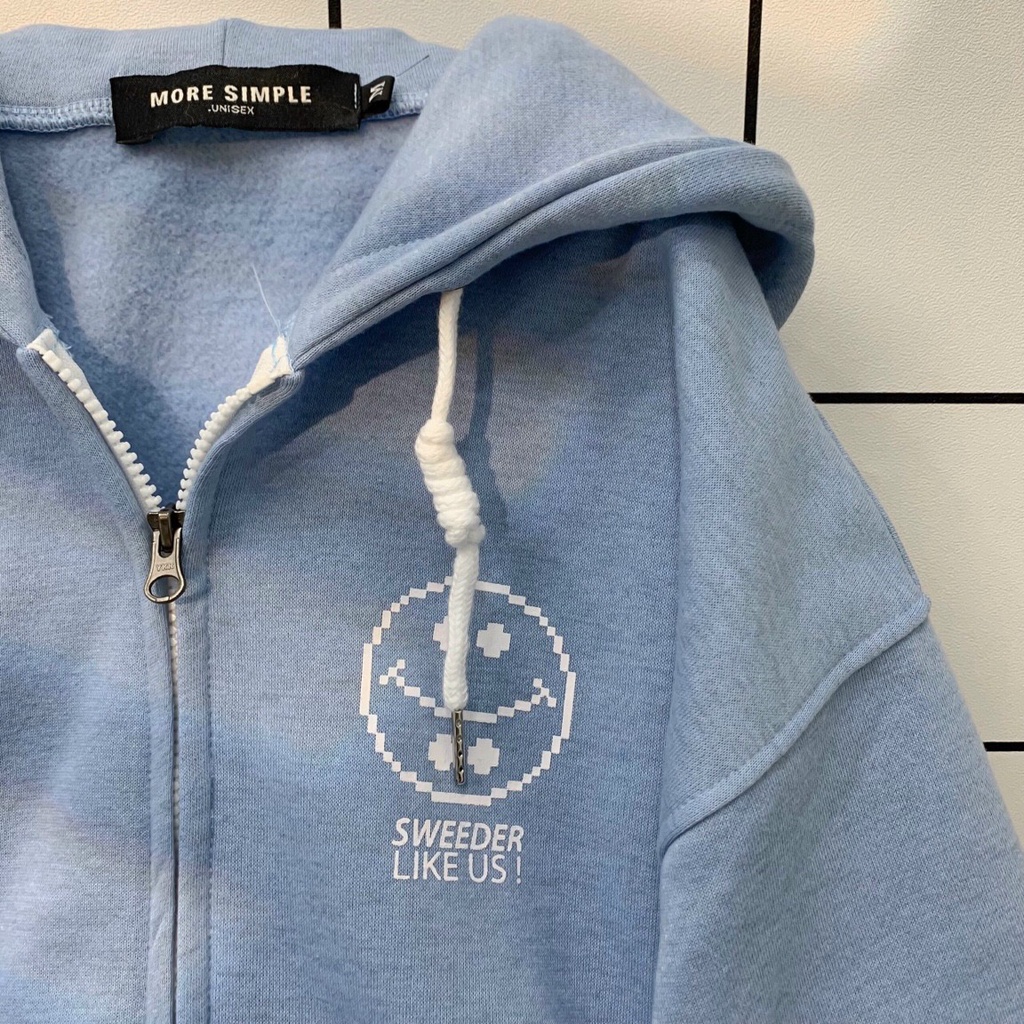 Áo Khoác Hoodie LIKE Phối Zip Vải Nỉ Bông Form Rộng Ulzzang Unisex | BigBuy360 - bigbuy360.vn