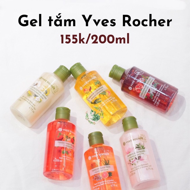 Gel tắm thiên nhiên Pháp Yver Rocher hương hoa và trái cây | BigBuy360 - bigbuy360.vn