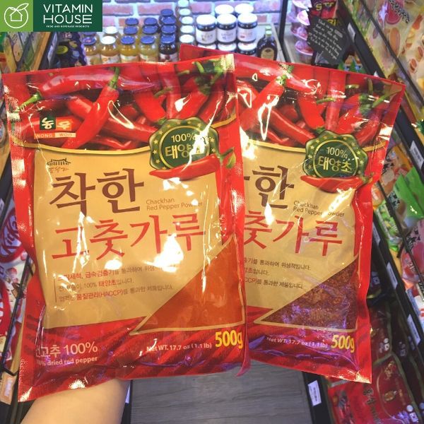 Ớt Bột Hàn Quốc Làm Kim Chi Vảy 500g - 착한 고줏가루