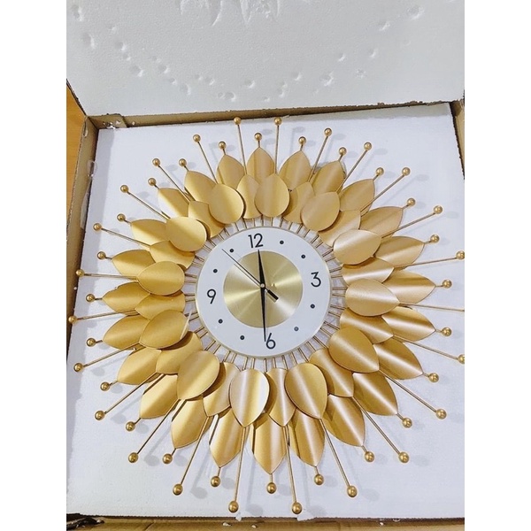 Đồng Hồ Treo Tường Trang Trí decor sang sang trọng KD508 chất liệu thép sơn tĩnh điện không gỉ, kim trôi êm
