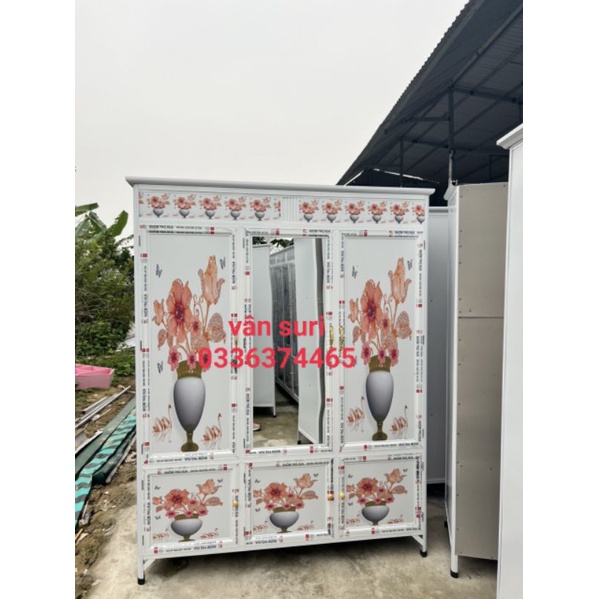 miễn phí giao hàng tại thanh hóa. tủ nhôm kính in hoa văn