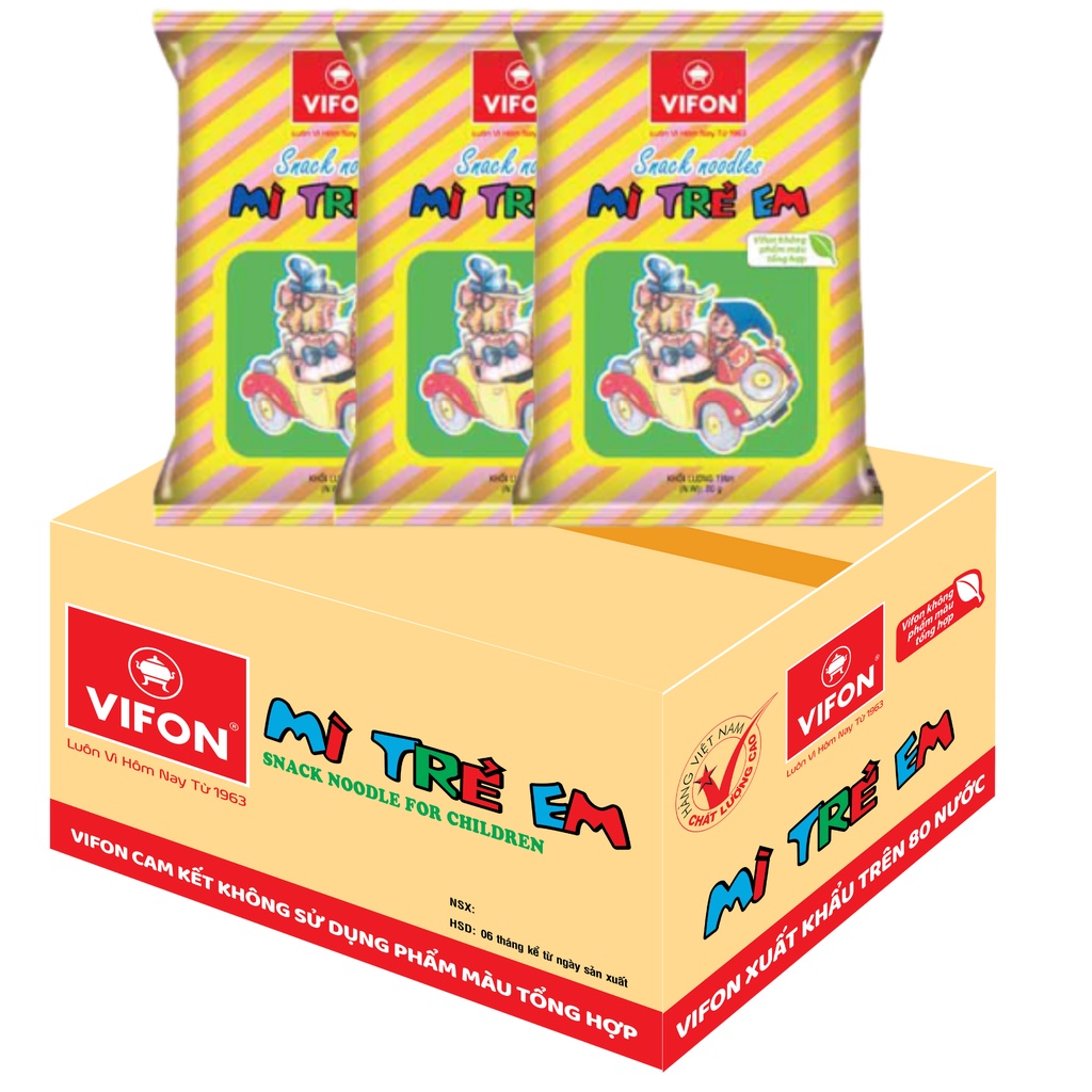 Thùng 200 Mì Trẻ Em VIFON (20g / Gói)