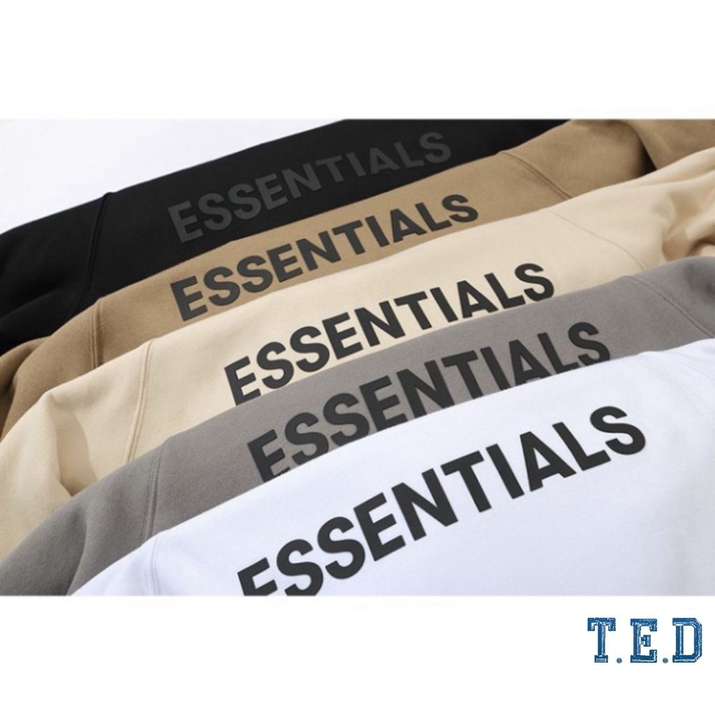 Áo hoodie Essentials nỉ bông dày dặn kèm ảnh thật POCAHOUSE Áo hoodie nam nữ nỉ bông TED12