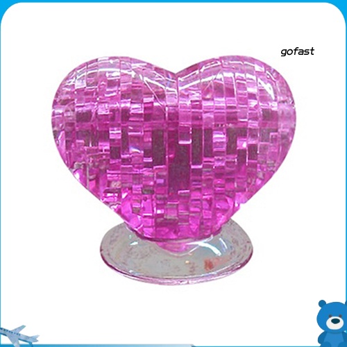 GO-3D Furnish Heart Shape Jigsaw DIY Puzzle IQ Gadget Development Toy Xmas Gift