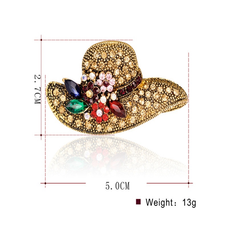 Ghim cài áo hình nón đính kim cương giả thời trang sang trọng tinh tế cho nữ