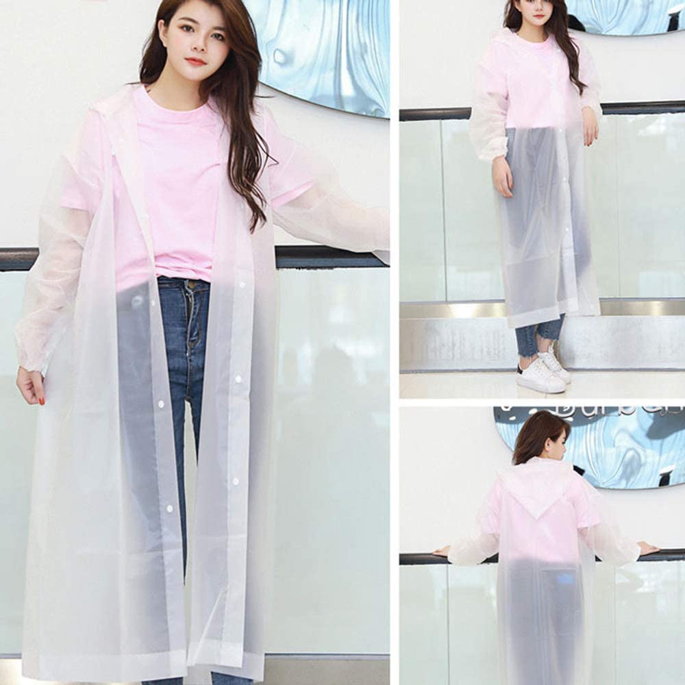 Áo mưa EVA trong suốt dày dặn chống nước cho nam nữ