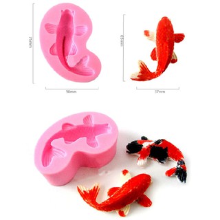 Khuôn silicon làm bánh thạch/socola hình cá chép
