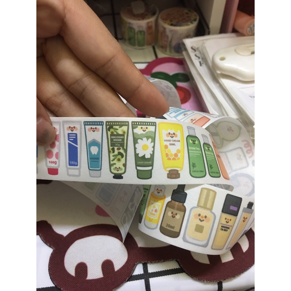 Nhãn dán Trang Trí daily life, Biểu Tượng Đồ skincer Huyền diy