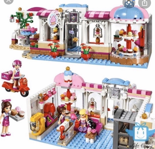 (có sẵn) Đồ chơi lego friend xếp hình con gái Tiệm bánh ngọt friends heartlake