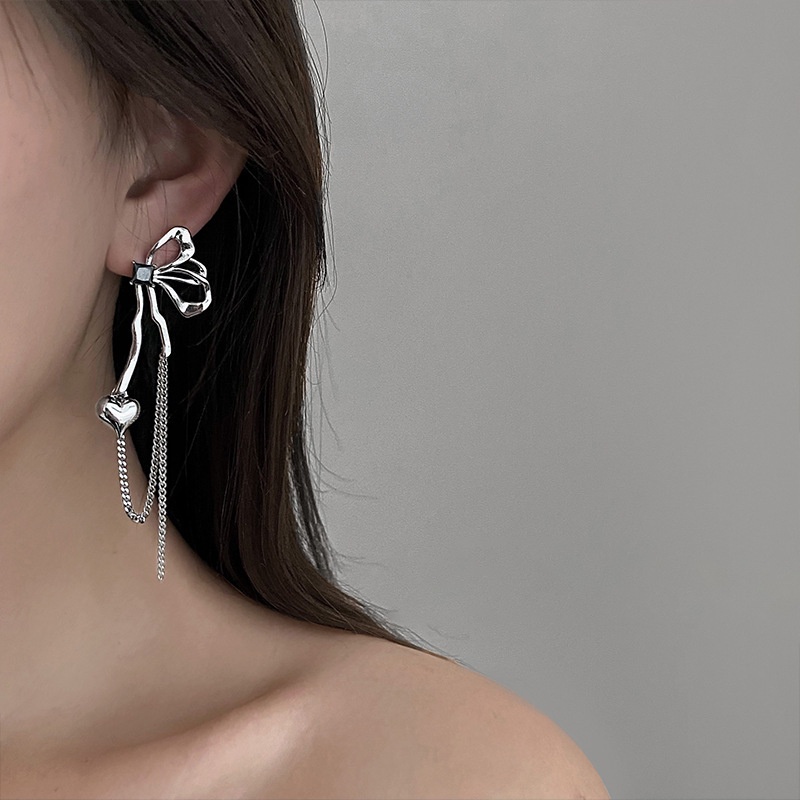 Bông tai mạ bạc thiết hình đôi cánh bướm