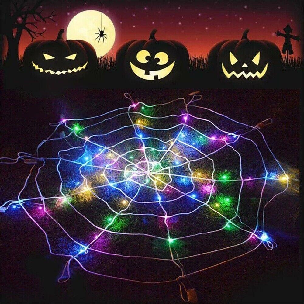 WATTLE Đèn LED Cobweb Trang Trí Lễ Hội Halloween