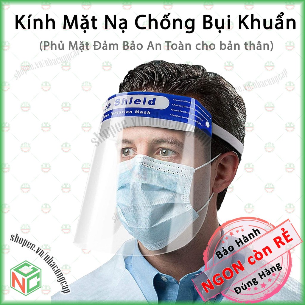 [An Toàn] Mắt Kính Kiểu Mặt Nạ Phủ Hết Mặt Chống Dầu Bắn - Bụi Khuẩn - NPD-FACESHIELD (Trong suốt) | WebRaoVat - webraovat.net.vn