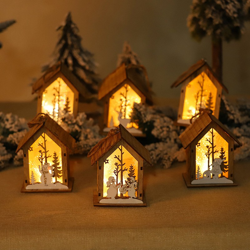 Christmas Decorations Chandelier, LED Lights, Household Luminous Christmas Tree Pendants, Santa Claus