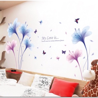 Decal tranh dán hoa cánh mỏng
