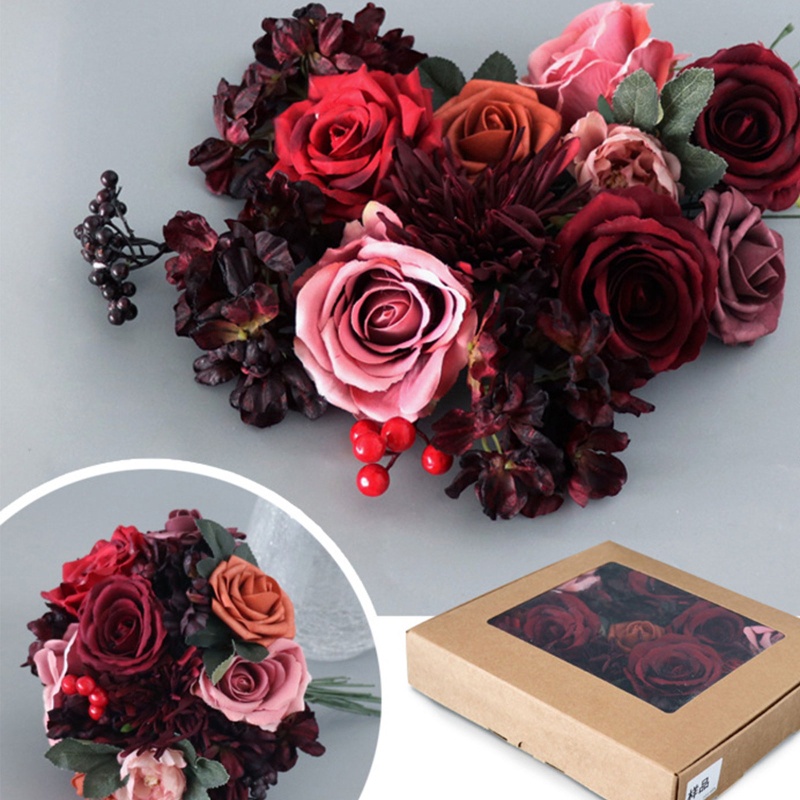 Hộp Hoa Cẩm Tú Cầu Giả Dùng Trang Trí Tiệc Cưới