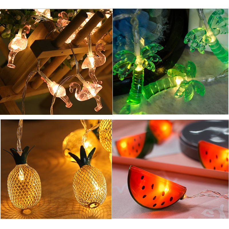 Đèn Led Trang Trí Noel, Tết 3M 20 Đèn Hình Quả Thơm, Bươm Bướm, Ngôi Sao