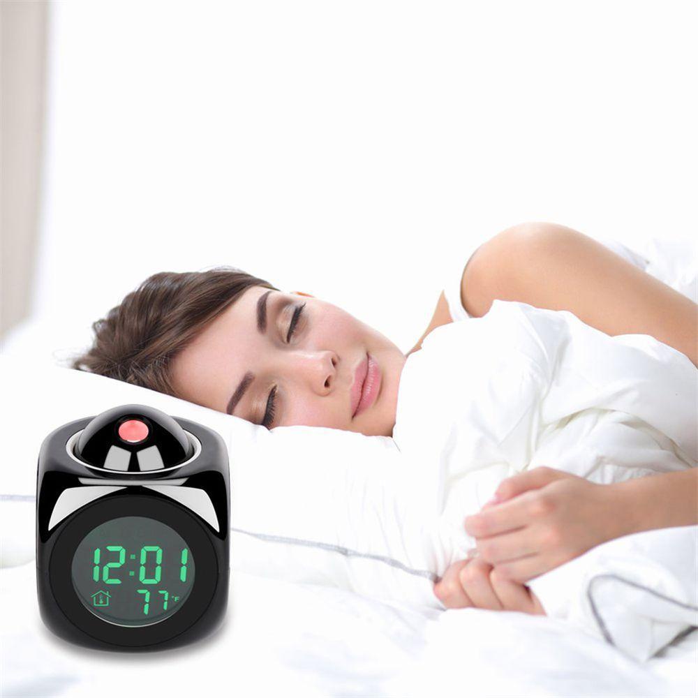 Đồng Hồ Báo Thức Có Đèn LED Hình Vuông Đa Năng Dùng Trong Văn Phòng