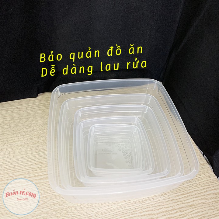 Bộ 5 hộp nhựa đựng thực phẩm Song Long 2812 giúp bảo quản đồ ăn Buôn Rẻ 01174 | BigBuy360 - bigbuy360.vn