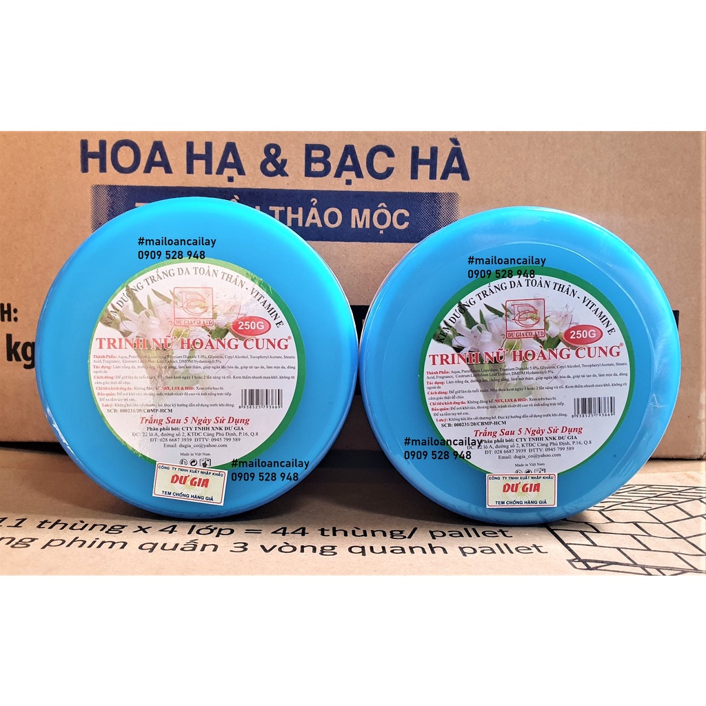 Kem Trinh Nữ Hoàng Cung trắng da toàn thân - vitamin e 250g
